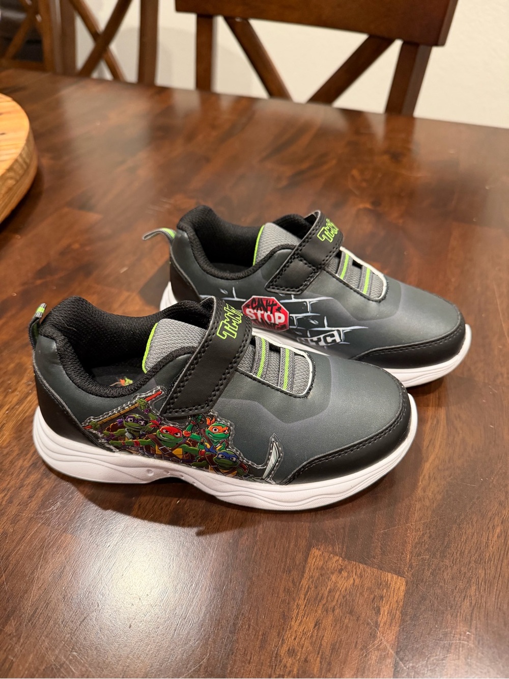 Boys Ninja Turtles Graphic Black Sneakers